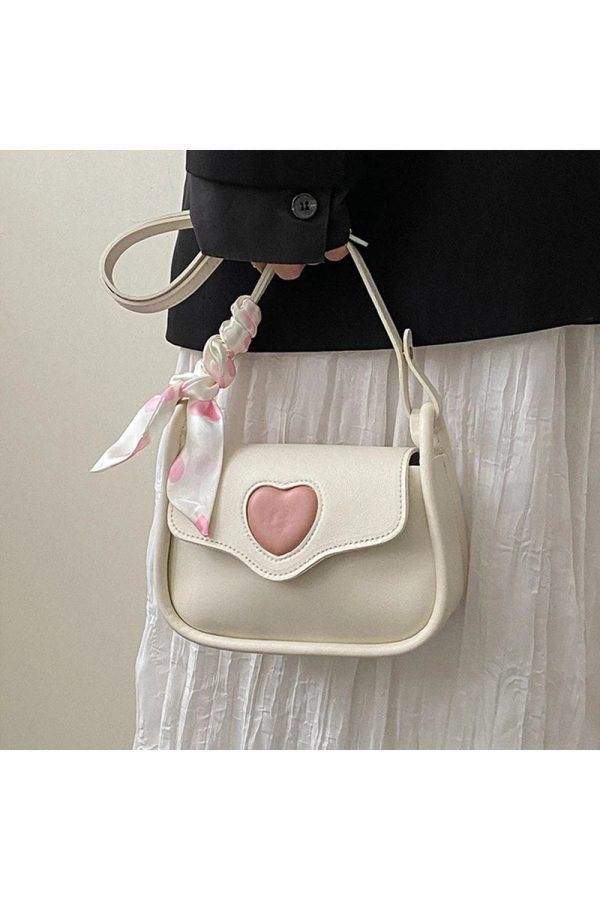 Chic Sweetheart Charm Shoulder Bag for Y2K Aesthetic Lovers