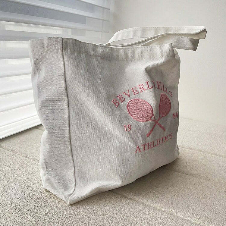 Chic Tennis Club Tote Bag for Y2K Aesthetic & Preppy Style Lovers