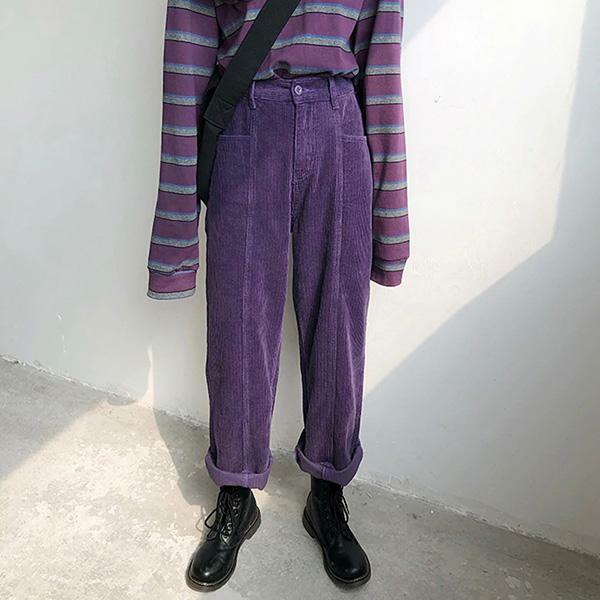 Chic Y2K Corduroy Pants for Effortless Coquette and Grunge Aesthetics