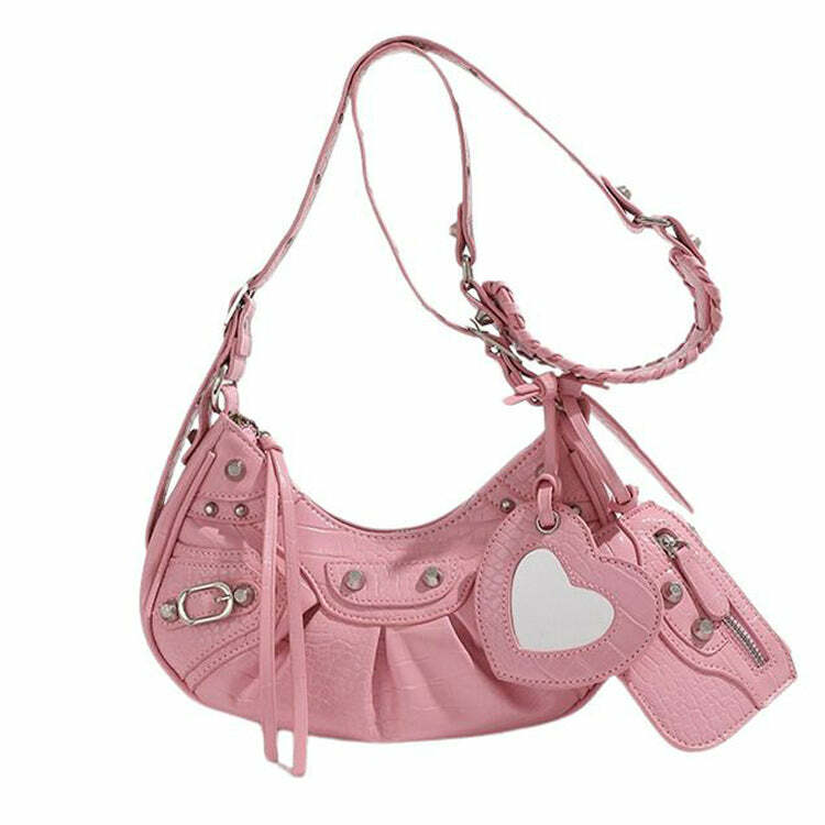 Chic Y2K Mini Shoulder Bag for Coquette and Grunge Aesthetic Lovers