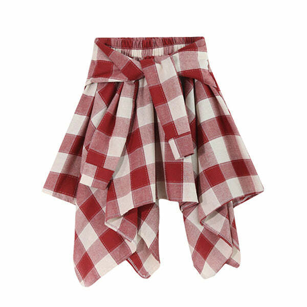 Chic Y2K Plaid Skirt for Coquette Aesthetic & Grunge Style Lovers