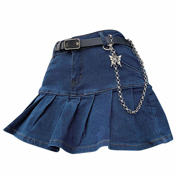 Chic Y2K Pleated Skirt for Coquette Aesthetic & Grunge Style Outfits