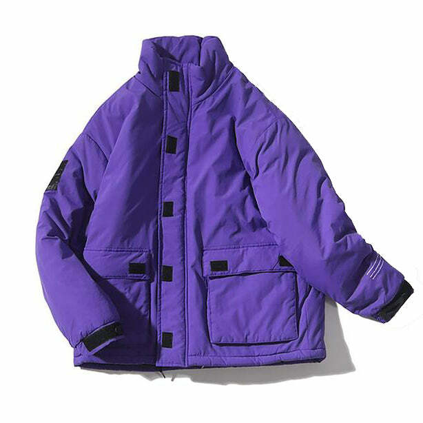 Chic Y2K Puffer Jacket for Cozy Grunge and Coquette Aesthetic Looks