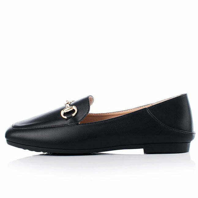 Chic Y2K Student Loafers for Preppy and Grunge Aesthetic Outfits