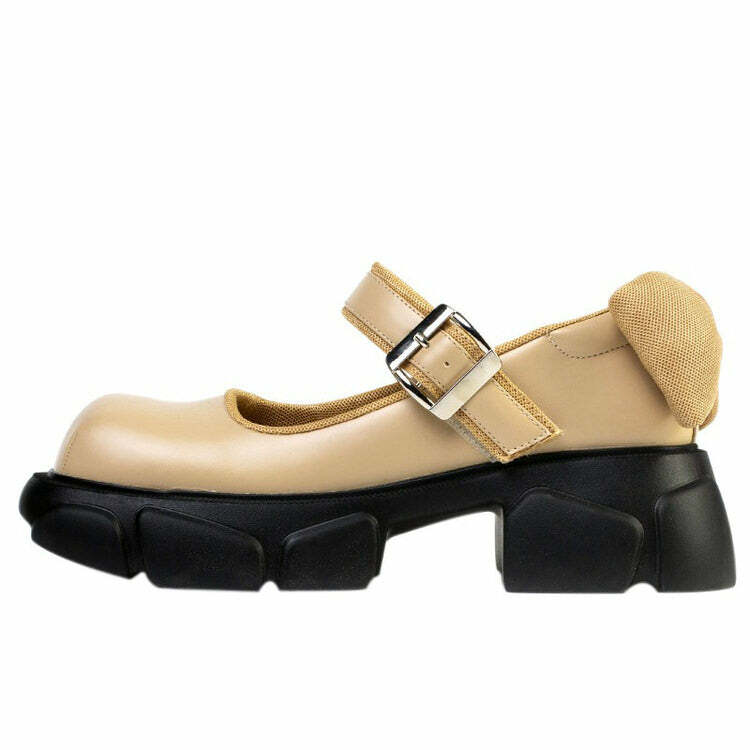 Chunky Platform Mary Jane Sandals for Y2K Aesthetic and Grunge Style