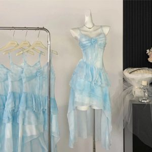 Cloud Dream Layered Dress - Y2K Aesthetic with Coquette Style Vibes