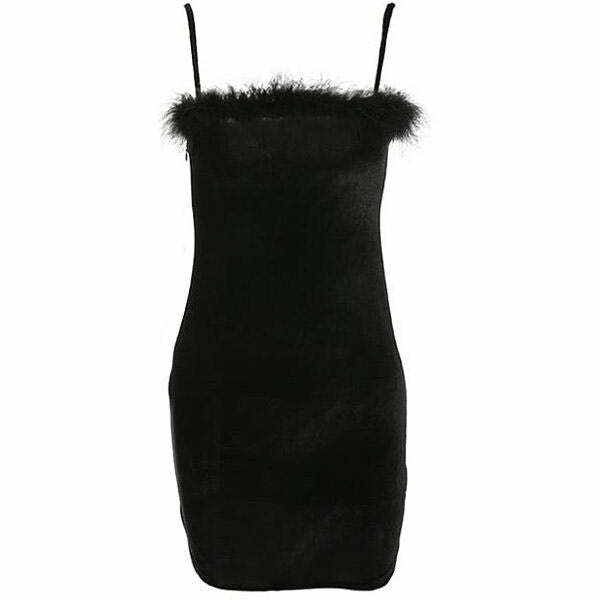 Coquette Aesthetic Babe Furry Dress for Y2K Fashion Lovers