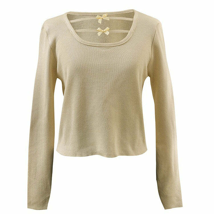 Coquette Aesthetic Long Sleeve Top - Y2K Fashion Cute & Comfy Style