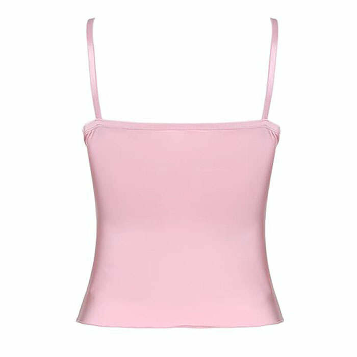 Coquette Aesthetic Pink Bow Lace Top for Y2K Fashion Lovers