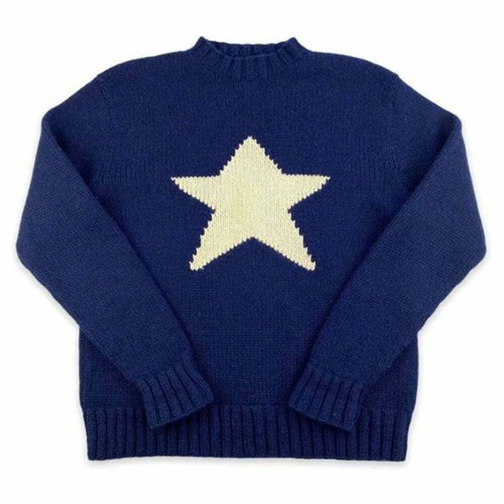 Coquette Aesthetic Star Girl Knit Sweater for Y2K Style Lovers