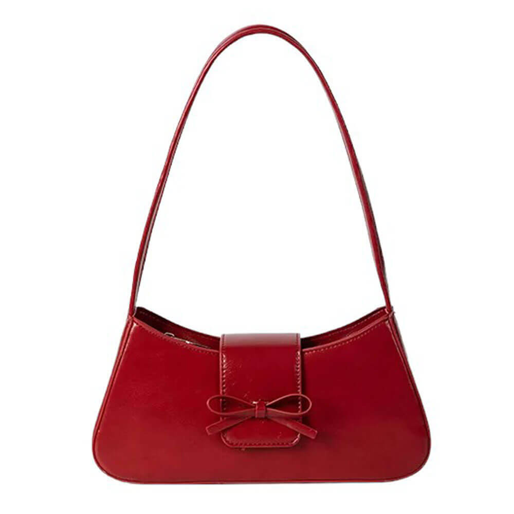 Coquette Bow Baguette Bag - Y2K Aesthetic Chic for Stylish Outfits