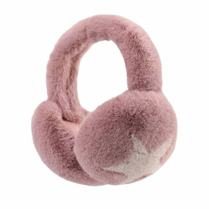 Coquette Style Star Girl Aesthetic Fluffy Earmuffs for Y2K Vibes