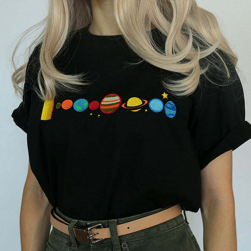 Cosmic Vibes Dressed For Space Tee - Y2K Aesthetic Cute Top