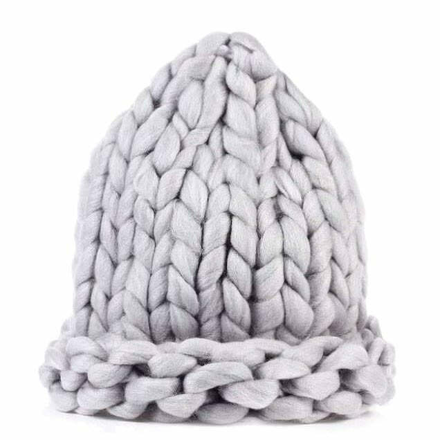 Cozy Big Loop Knitted Hat for Y2K Aesthetic and Grunge Style Outfits