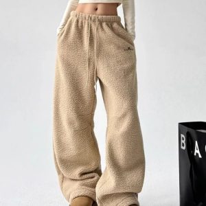 Cozy Cloud Fleece Pants for Y2K Aesthetic & Comfy Grunge Style