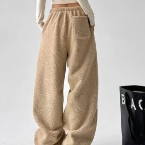 Cozy Cloud Fleece Pants for Y2K Aesthetic & Comfy Grunge Style