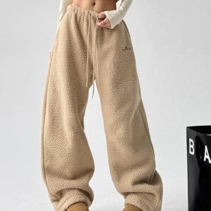 Cozy Cloud Fleece Pants for Y2K Aesthetic & Comfy Grunge Style