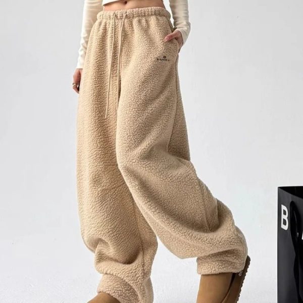 Cozy Cloud Fleece Pants for Y2K Aesthetic & Comfy Grunge Style