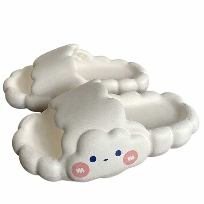 Cozy Cloud Foam Street Slippers for Y2K Aesthetic and Comfy Style