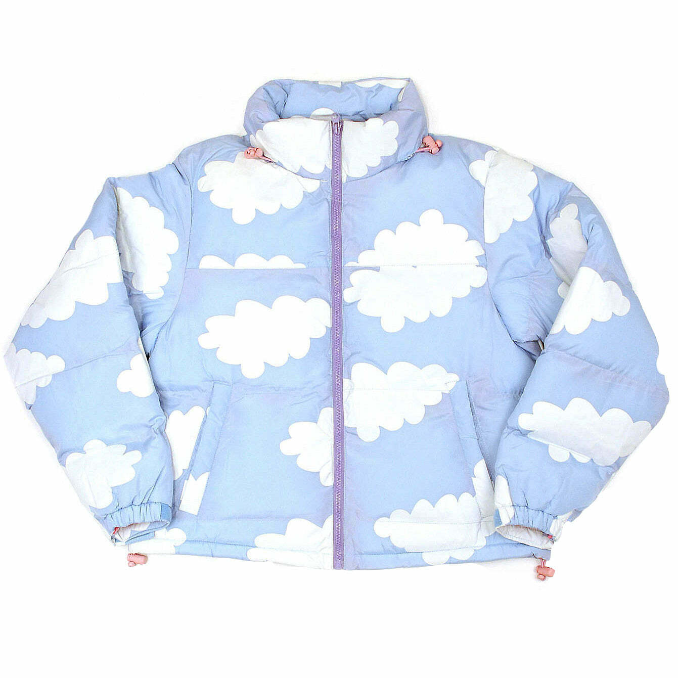 Cozy Cloud Padded Jacket for Y2K Aesthetic and Grunge Style Lovers