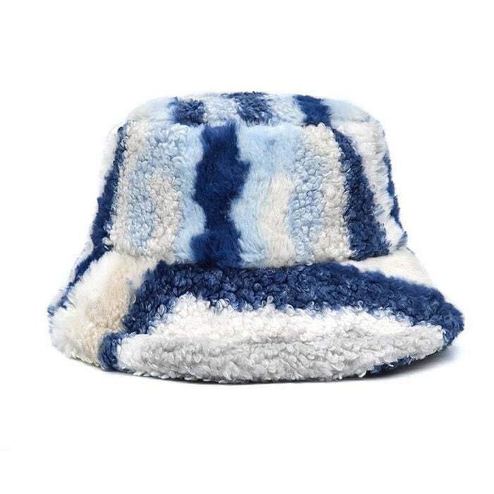 Cozy Days Fuzzy Bucket Hat - Y2K Aesthetic Soft Girl Style Accessory