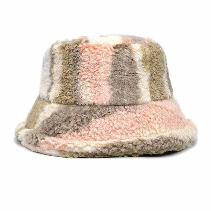 Cozy Days Fuzzy Bucket Hat - Y2K Aesthetic Soft Girl Style Accessory