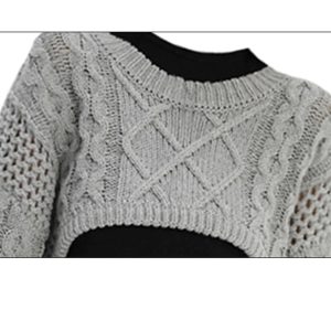 Cozy Fall Cable Knit Bolero Sweater for Y2K and Coquette Aesthetic