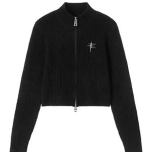 Cozy Fall Ribbed Zip-Up Turtleneck Sweater for Y2K Aesthetic Style