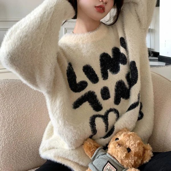 Cozy Fuzzy Bear Graphic Hoodie for Y2K Aesthetic and Cute Outfits