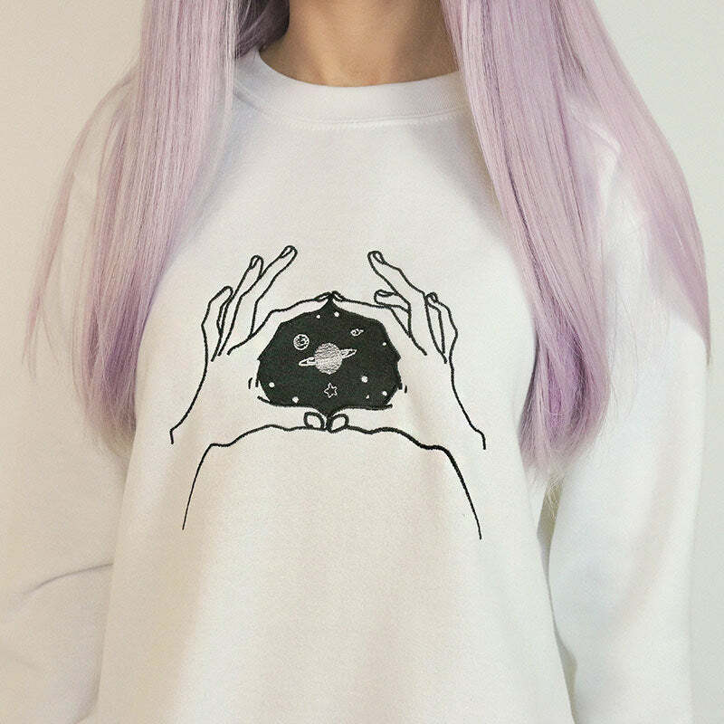 Cozy Inner Space Sweatshirt - Y2K Aesthetic Comfy Hoodie for Trendy Looks