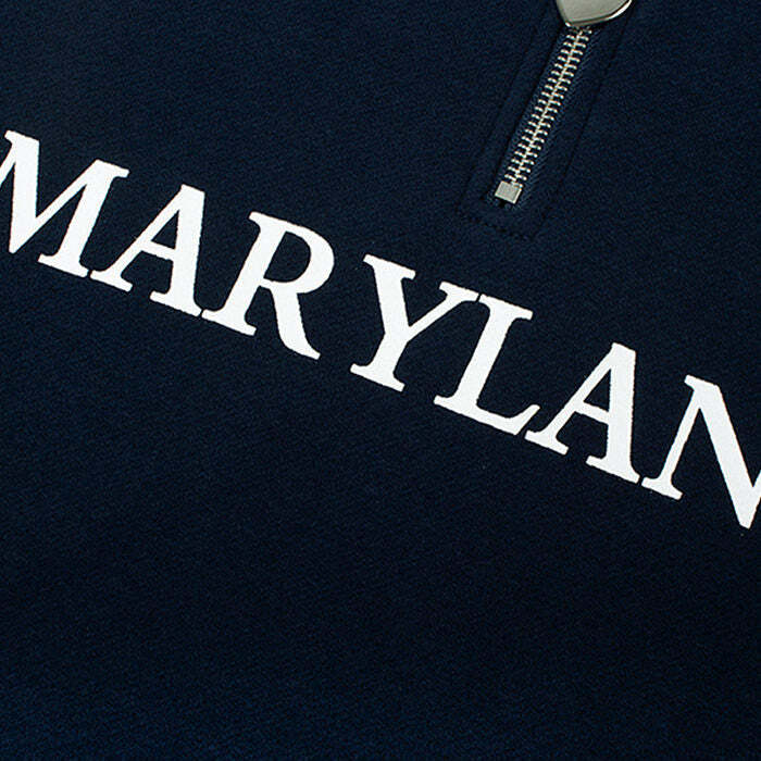 Cozy Maryland Zip Up Hoodie in Y2K Style for Aesthetic Outfits