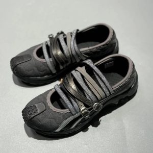 Cyber Noir Reflective Sneakers for Y2K Aesthetic and Grunge Style