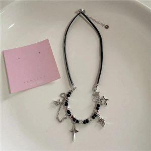 Dark Romance Layered Necklace - Y2K Aesthetic Jewelry for Unique Styles