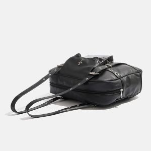 Dark Vortex Strapped Backpack - Y2K Aesthetic Grunge Style Essential