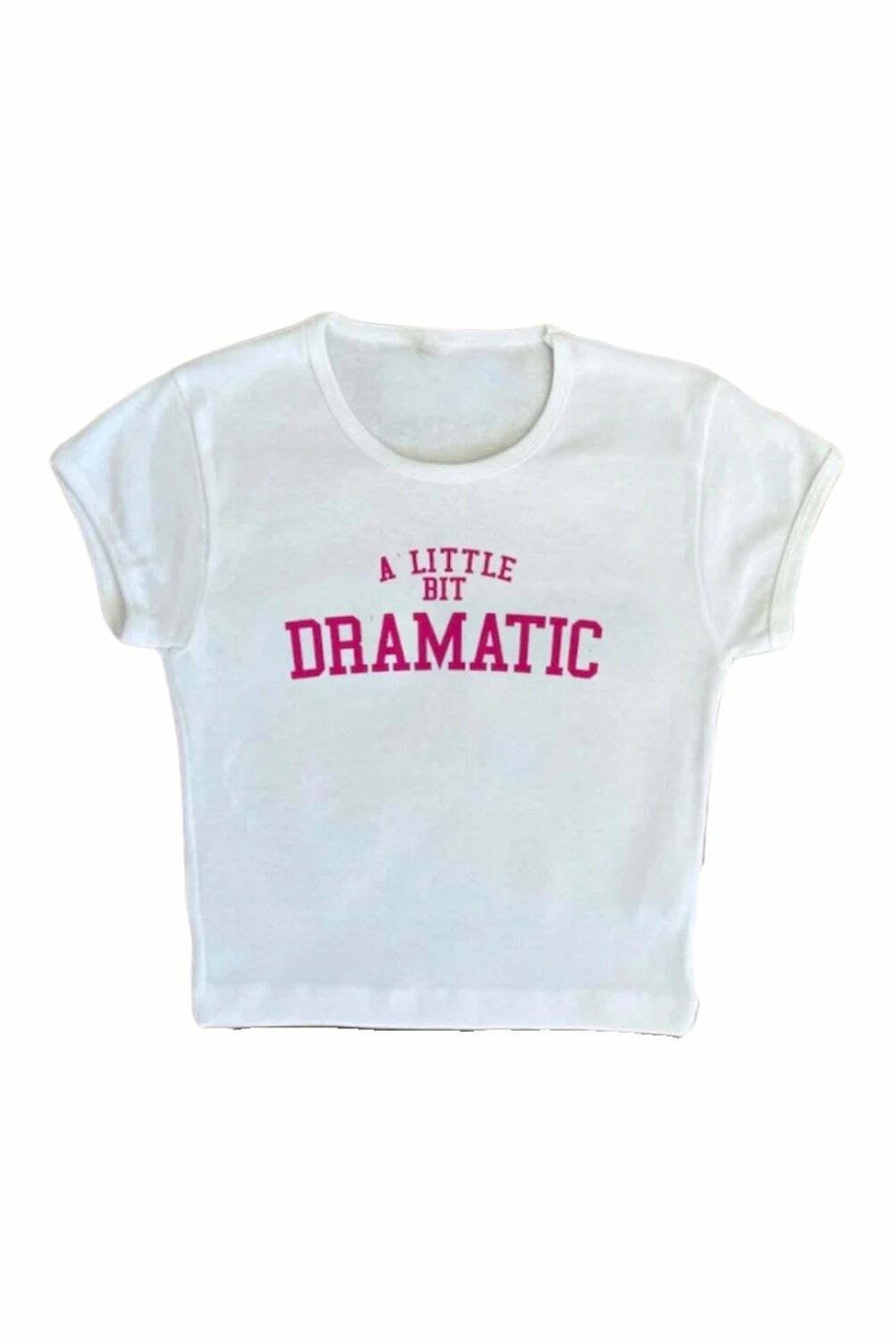 Dramatic Slogan Top for Y2K Aesthetic & Coquette Style Outfits