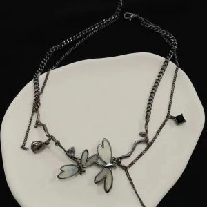 Enchanted Dragonfly Choker - Y2K Gothic Aesthetic Jewelry Piece