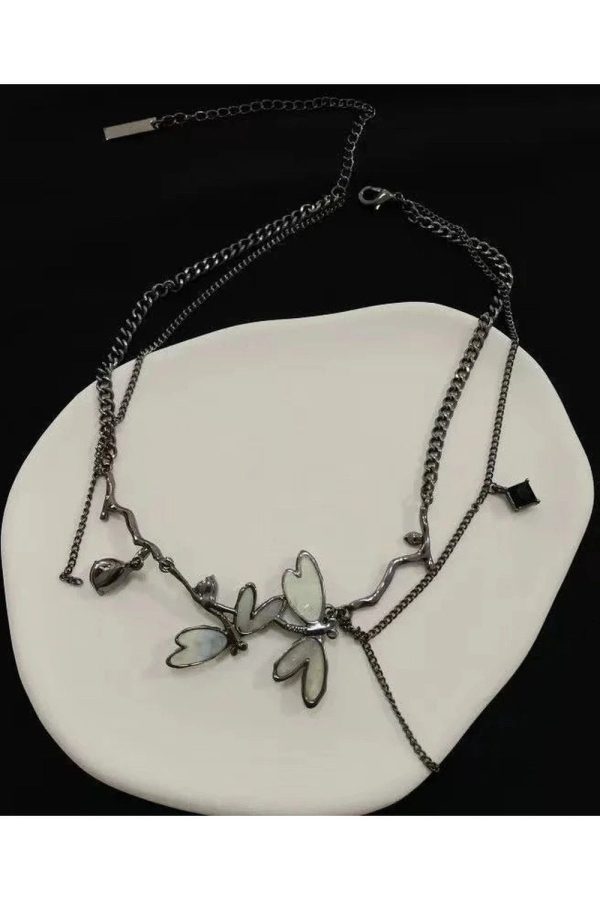 Enchanted Dragonfly Choker - Y2K Gothic Aesthetic Jewelry Piece