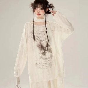 Ethereal Butterfly Poetic Top - Y2K Aesthetic Cute Top for Stylish Looks