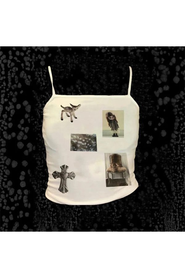 Ethereal Relics Y2K Cami Top - Cute Pastel Goth Aesthetic Fashion