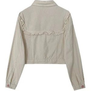 Fall Heartfelt Petal Ruffle Jacket - Y2K Aesthetic Layering Essential