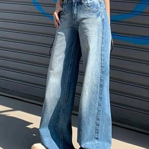 Fall Light Wash Wide-Leg Denim: Y2K Aesthetic for Effortless Style