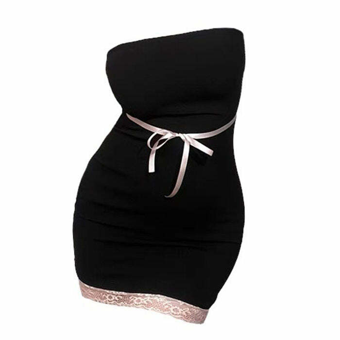 French Kiss Mini Dress - Y2K Aesthetic Cute Dress for Coquette Style