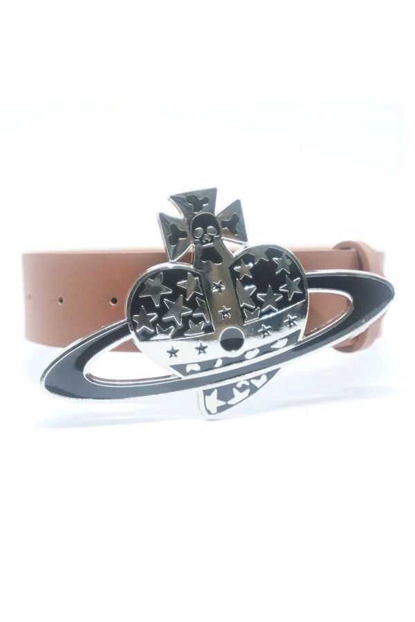 Galactic Skull Orbit Belt: Y2K Aesthetic Grunge Style Accessory