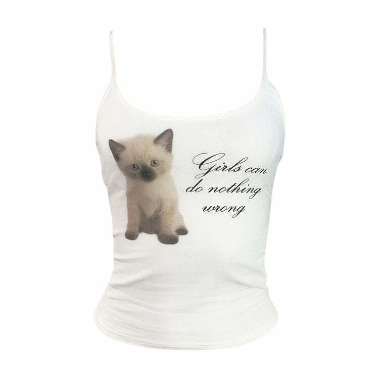 Girls Can Do Nothing Wrong Y2K Aesthetic Tank Top for Trendy Outfits