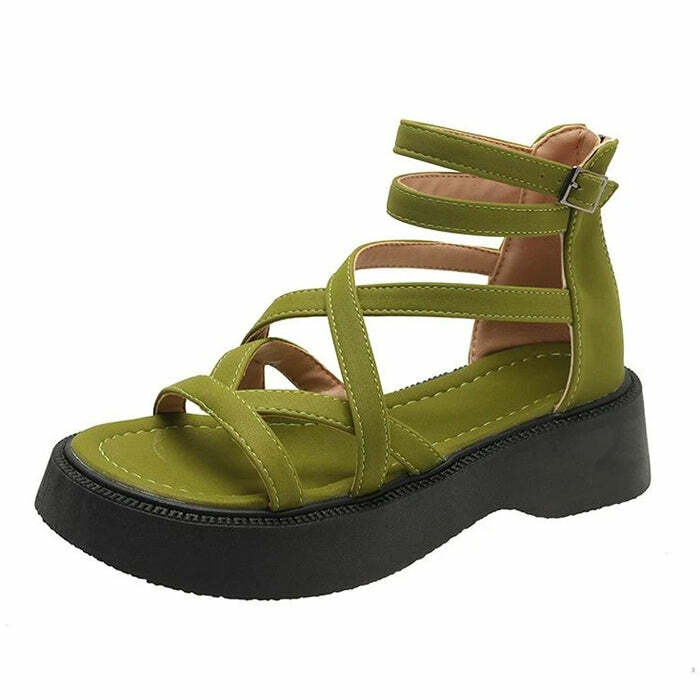 Goblincore Platform Sandals: Embrace Y2K Aesthetic with Grunge Style