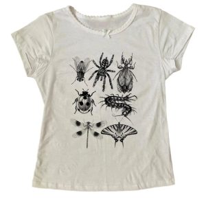 Gothic Insectarium Top: Embrace Y2K Aesthetic with Grunge Style Flair