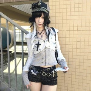 Gothic Lolita Layered Cardigan for Y2K Aesthetic & Coquette Style