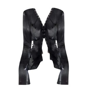 Gothic Sheer Tie-Dye Blouse for Y2K Aesthetic and Grunge Style Lovers