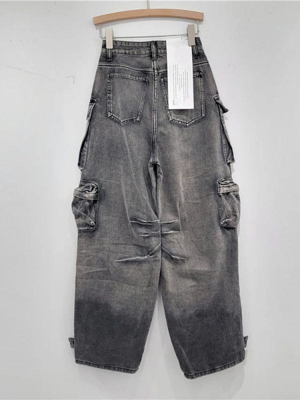 Graffiti Riot Y2K Cargo Jeans for Grunge Aesthetic Outfits