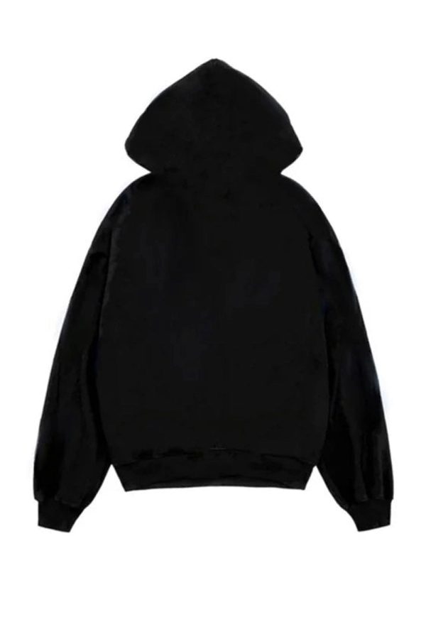 Grunge Noir Graphic Hoodie: Y2K Aesthetic for Cozy, Edgy Style